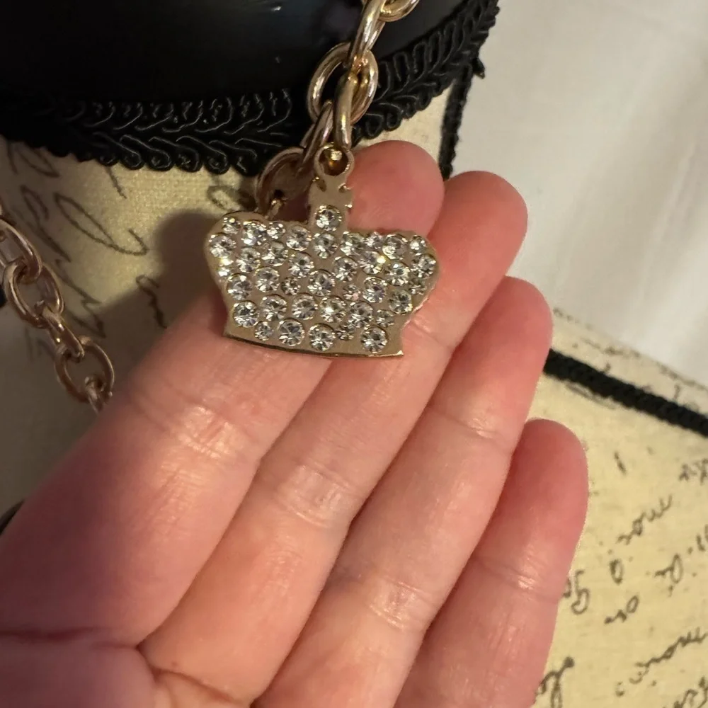 Juicy Couture black heart wristlet